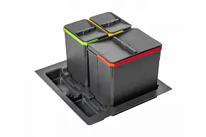 Комплект ведер AxiSpace для модуля 600 мм (1x15L+2x7L) антрацит — купить оптом и в розницу в интернет магазине GTV-Meridian.
